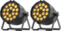 200 W Stage Par Lights, RGBL 4-in-1 LED Par Can Light with DMX512 Sound Activated Controlled Aluminum LED Uplights, Stage Lights for Parties DJ Wedding Festival Events Church Theater(2 Pack)