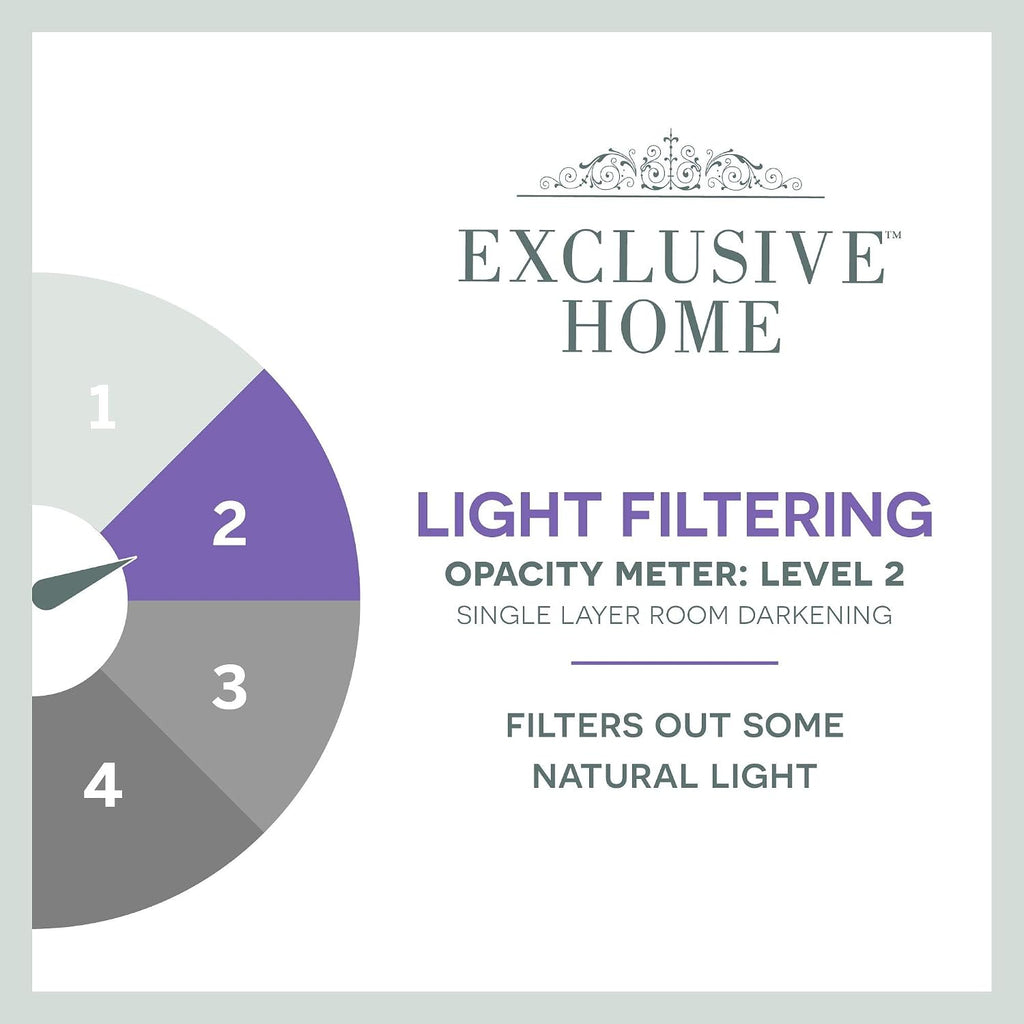 Exclusive Home Loha Linen Curtain Dove Grey Grommet Top | 54'x108' | Light Filtering | Pack of 12
