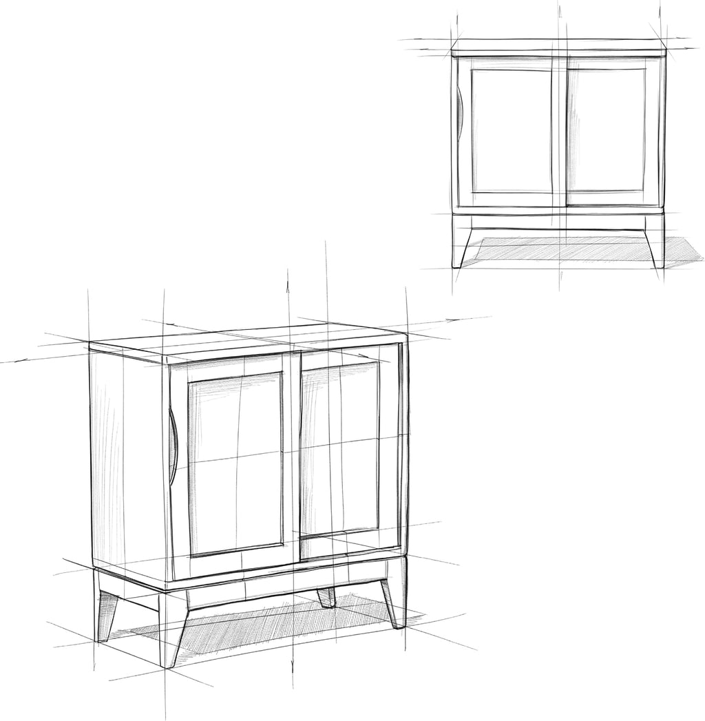 SIMPLIHOME Harper Storage Cabinet - 30 inch Wide Solid Hardwood 2-Shelf Low Console Cabinet in Walnut Brown, Mid-Century Modern Cupboard for Living Room with Sliding Doors and Adjustable Shelves