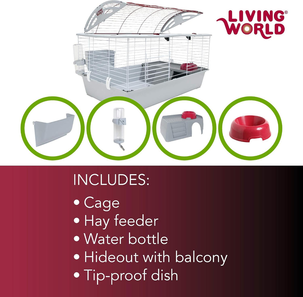 Living World - Deluxe Hybrid Habitat, Large - Rabbit, Guinea Pig, Chinchillas, and Small Animal Cage