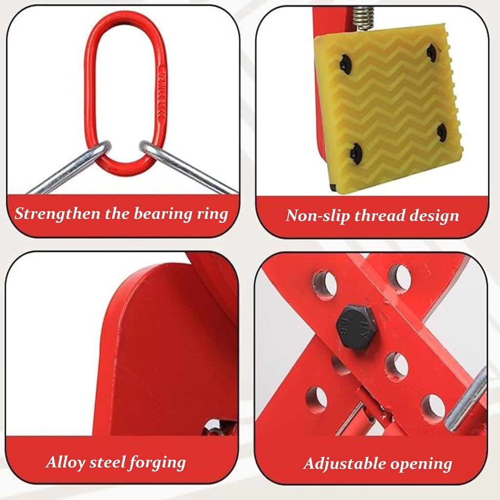 6in Metal Lifting Clamp - Heavy-Duty Stone and Steel Vertical Plate Lifting Clamp for Safe Transport and Handling of Heavy Materials