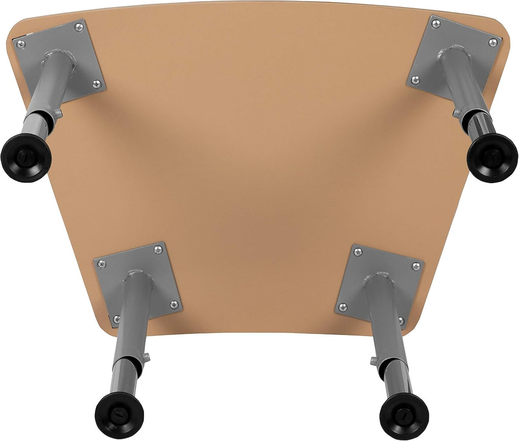 Flash Furniture Billie Hex Natural Collaborative Student Desk (Adjustable from 22.3' to 34') - Home and Classroom