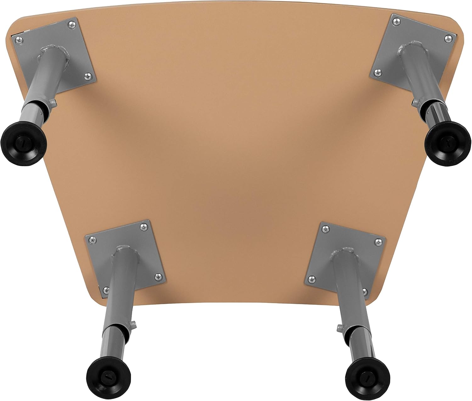 Flash Furniture Billie Hex Natural Collaborative Student Desk (Adjustable from 22.3' to 34') - Home and Classroom
