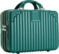 Durable Suitcase for Women Makeup Travel Case Hard Shell Vanity Cases Portable ABS Cosmetic Case Hand Luggage Case For Women Retro Suit Case (Color : D, Size : 14inch)