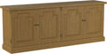 Coaster Home Furnishings - Florence - 4-Doors Solid Wood Buffet Storage Cabinet - Sideboard with Drawers - Dining Room & Kitchen Storage - Rustic Honey - 180205
