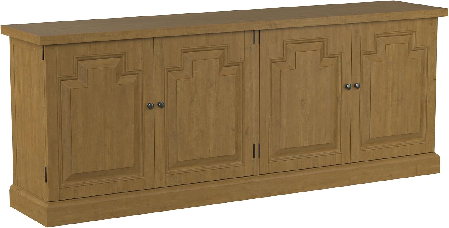 Coaster Home Furnishings - Florence - 4-Doors Solid Wood Buffet Storage Cabinet - Sideboard with Drawers - Dining Room & Kitchen Storage - Rustic Honey - 180205