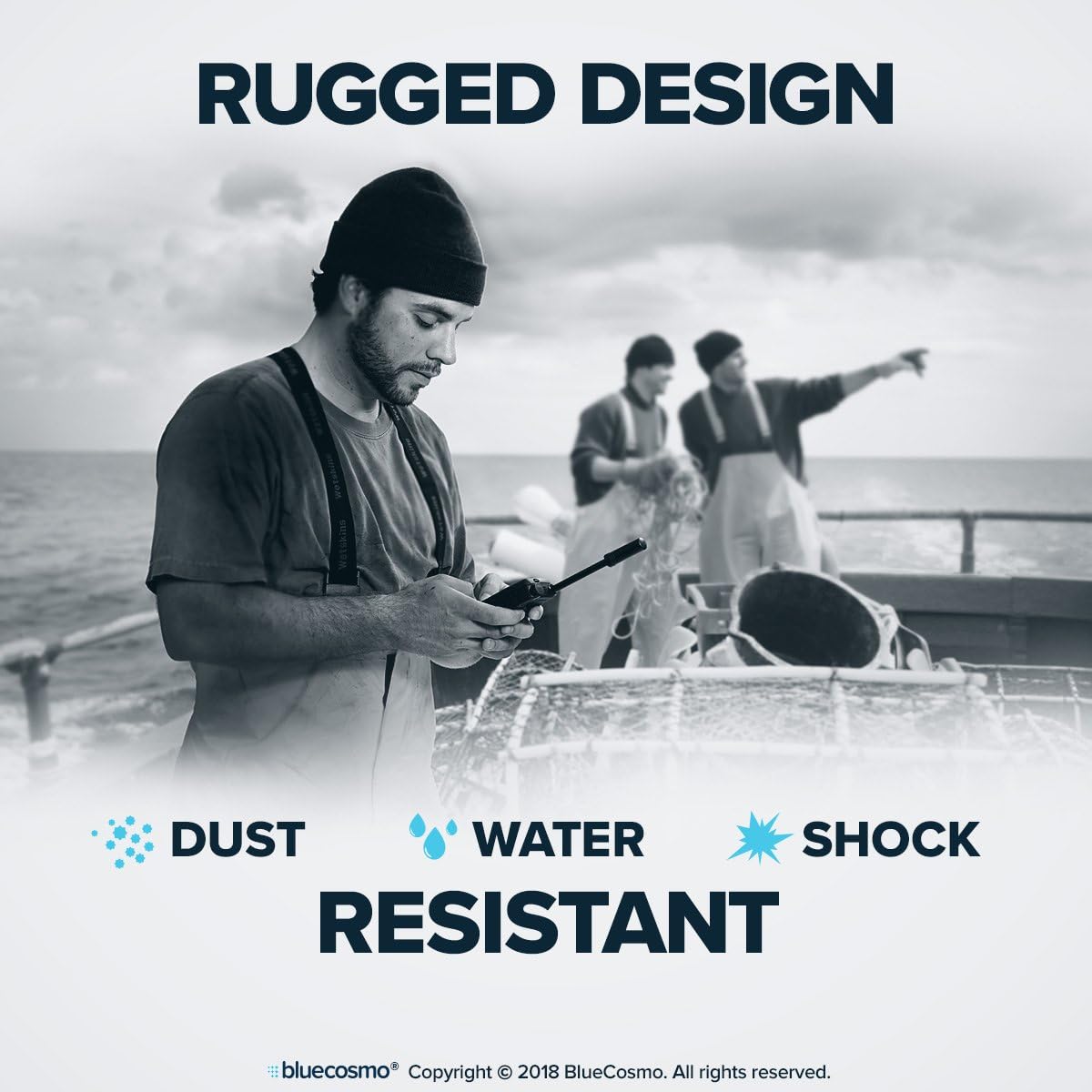 BlueCosmo Iridium Extreme Satellite Phone & 300 Minute 1 Year Global Prepaid SIM Card - Voice, SMS Text Messaging, GPS Tracking, Emergency SOS - Online Activation - 24/7