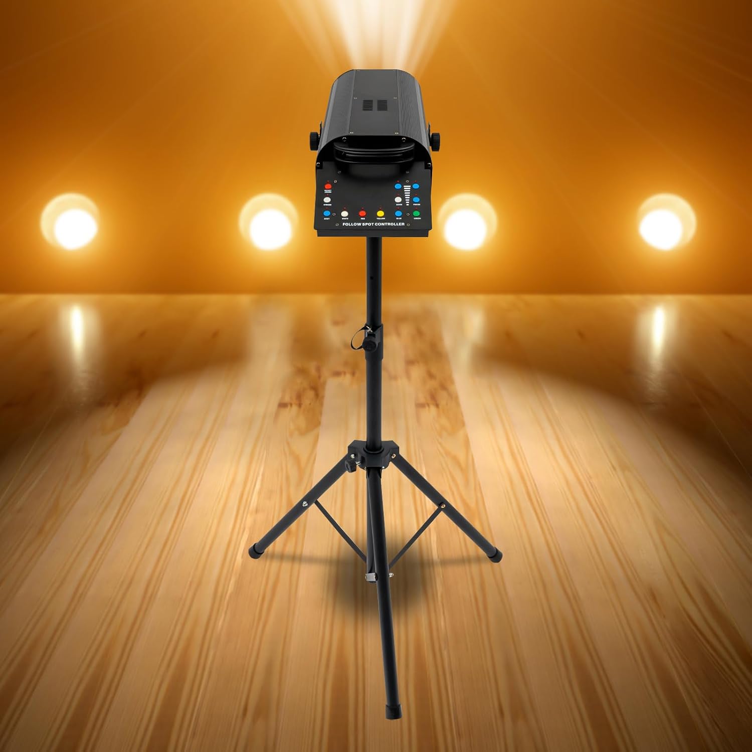 230W Professional Beam Moving Head Spotlight, Stage Light with Adjustable Tripod, Manual Control for Strobe & Color Change, DJ Lighting for Club, Concert, Wedding, Party