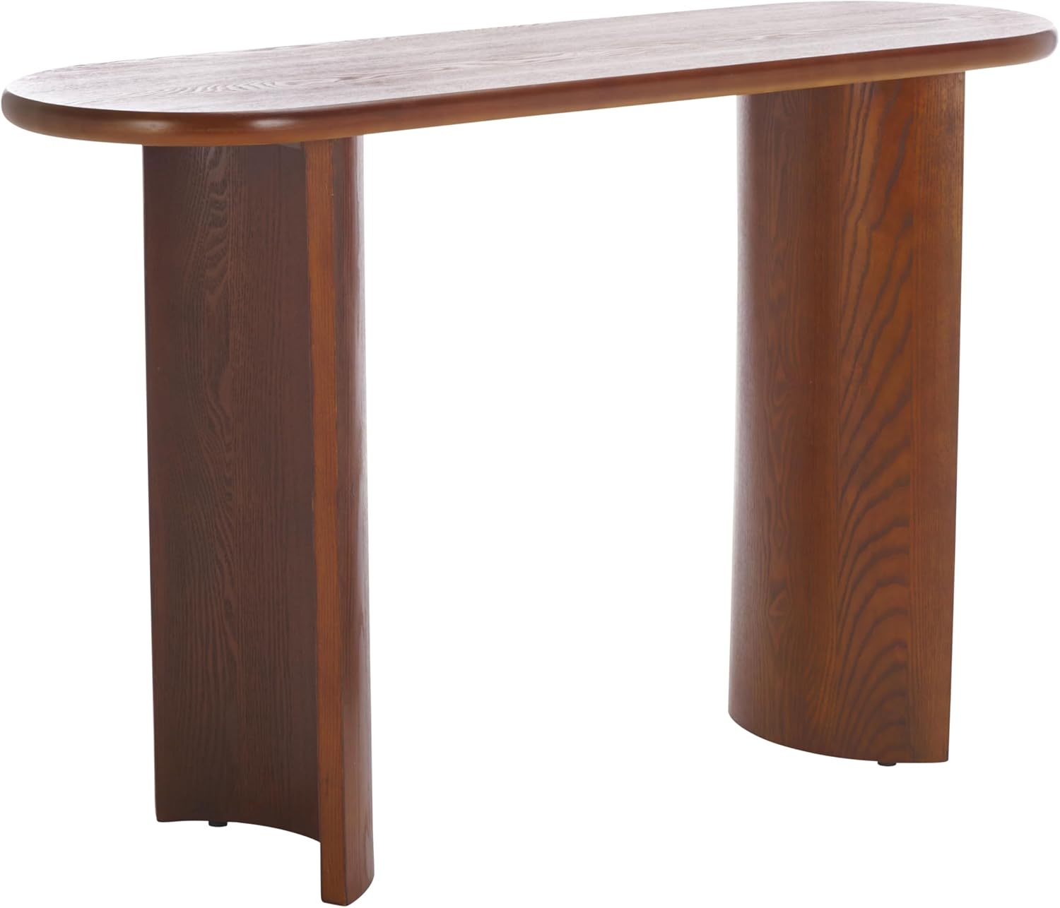 SAFAVIEH Home Collection Koka Walnut Brown Oval Top Console Table (Fully Assembled)