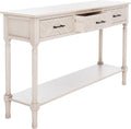 SAFAVIEH Home Collection Peyton Greige 3-Drawer Lower Shelf Console Table CNS5705D