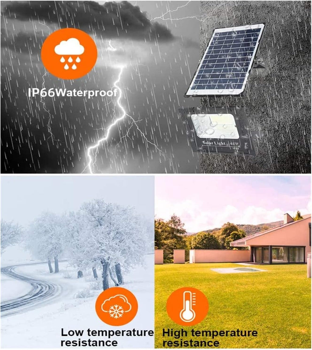 Courtyard light Spot Lighting Solar Flood Lights Outdoor,Solar Powered Floodlights With S Grade Polysilicon Solar Panel,Ip66 Waterproof Dustproof And Lightning Proof Solar Security Lights [Energy Clas
