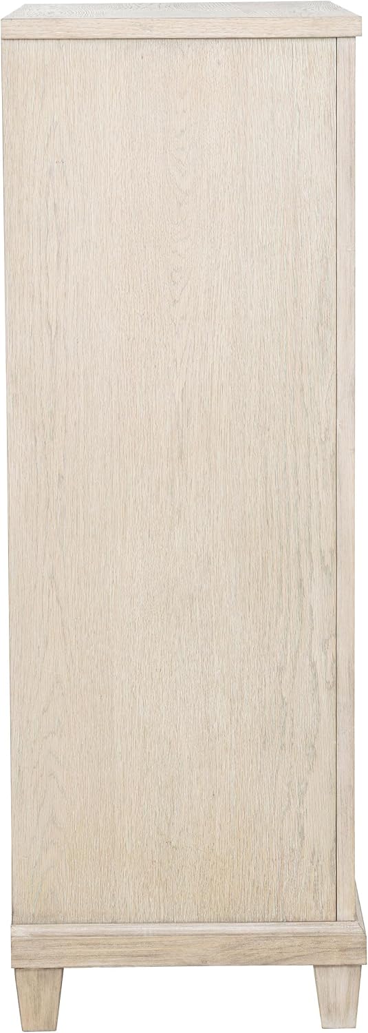 Coaster Home Furnishings - Pembroke - Wood - 5-Drawer Chest of Drawers with Stepped Trim, Ring Pulls, Hidden Storage, Rectangular Profile and Coastal Style - Bedroom - Washed Oak - 215925
