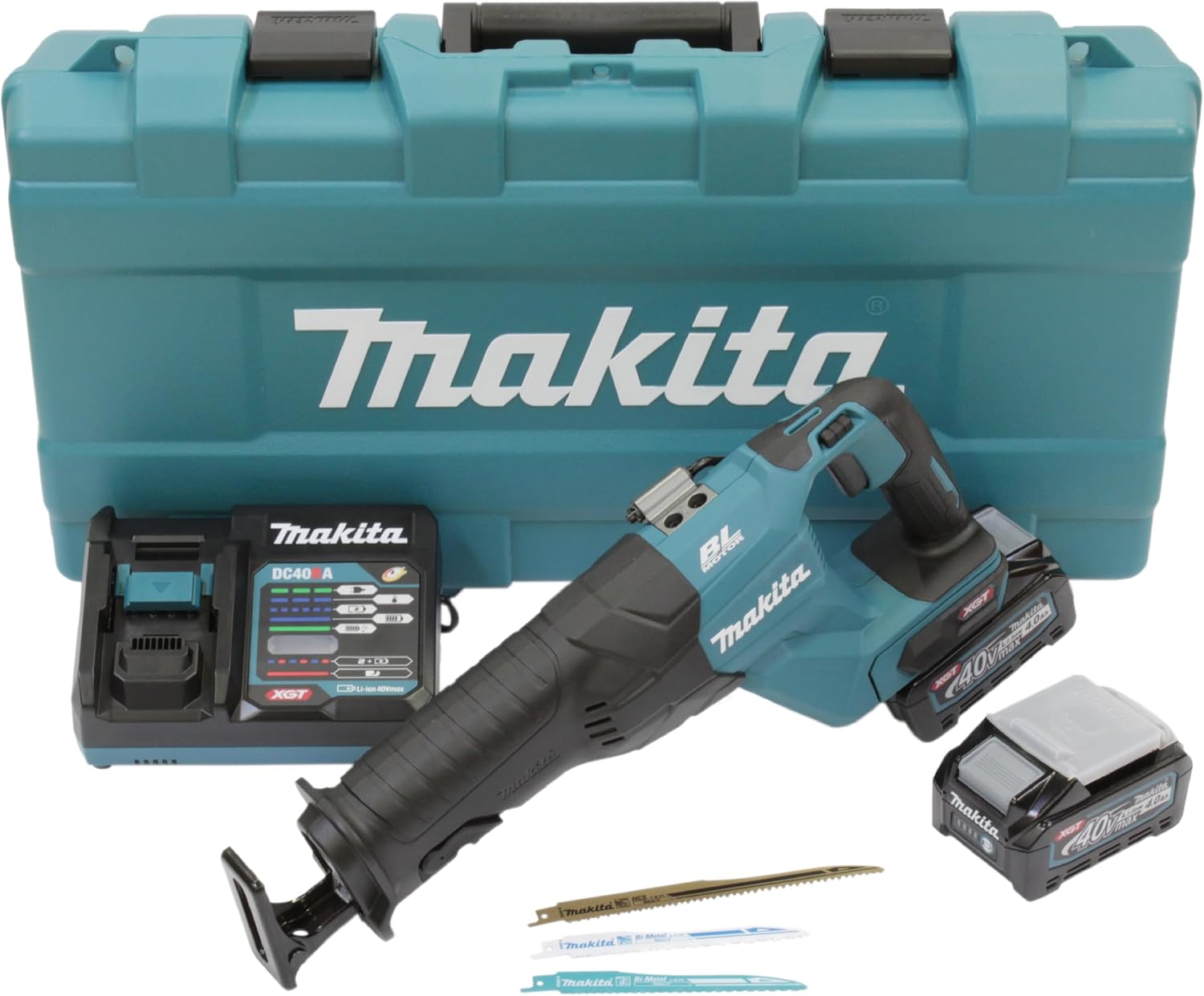 Makita JR001GM201 Cordless Reciprocating Saw 40 V Max. / 4.0 Ah 2 Batteries + Charger in Transport Case