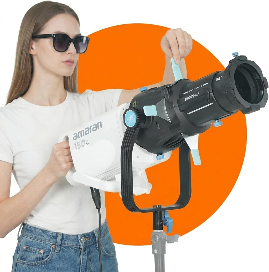 Bowens Mount Optical Snoot Photography,Spotlight Snoot Gobos kit for Monolight,Compatible with Aputure Amaran 100X/D 200D/X,150/300c,600x Pro,Godox SL60 Continuous Light etc