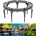 Outdoor Led Garden Lights, Courtyards Ring Tree Light, Aluminum Landscape Spotlights for Trees, Easy to Use(Warm White Light,Pack of 7)