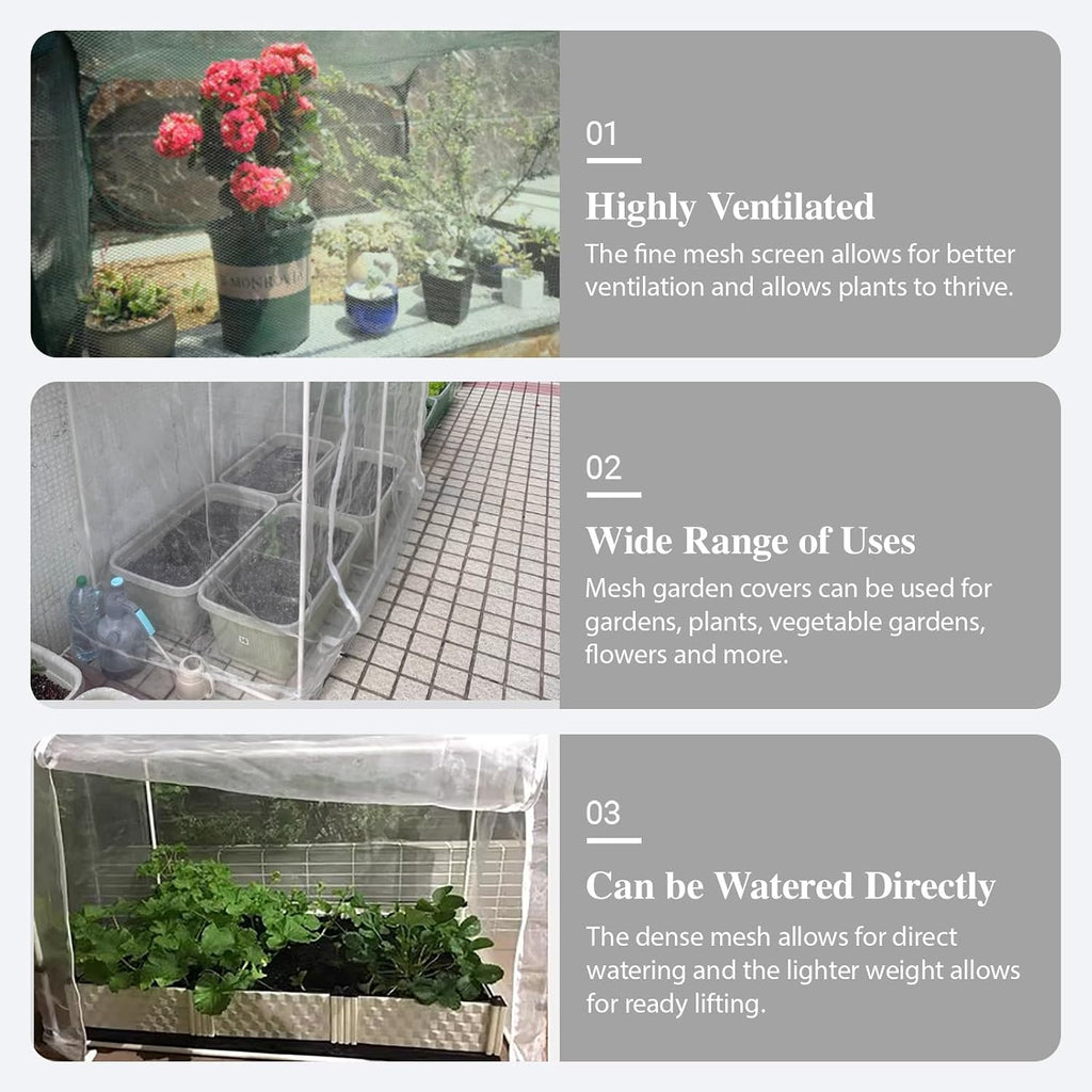 Plant Protection Tent for Vegetable Garden – Zippered Indoor/Outdoor Tomato Grow Enclosure, Crop Cage Netting, 100x100x100cm Gardening Essential