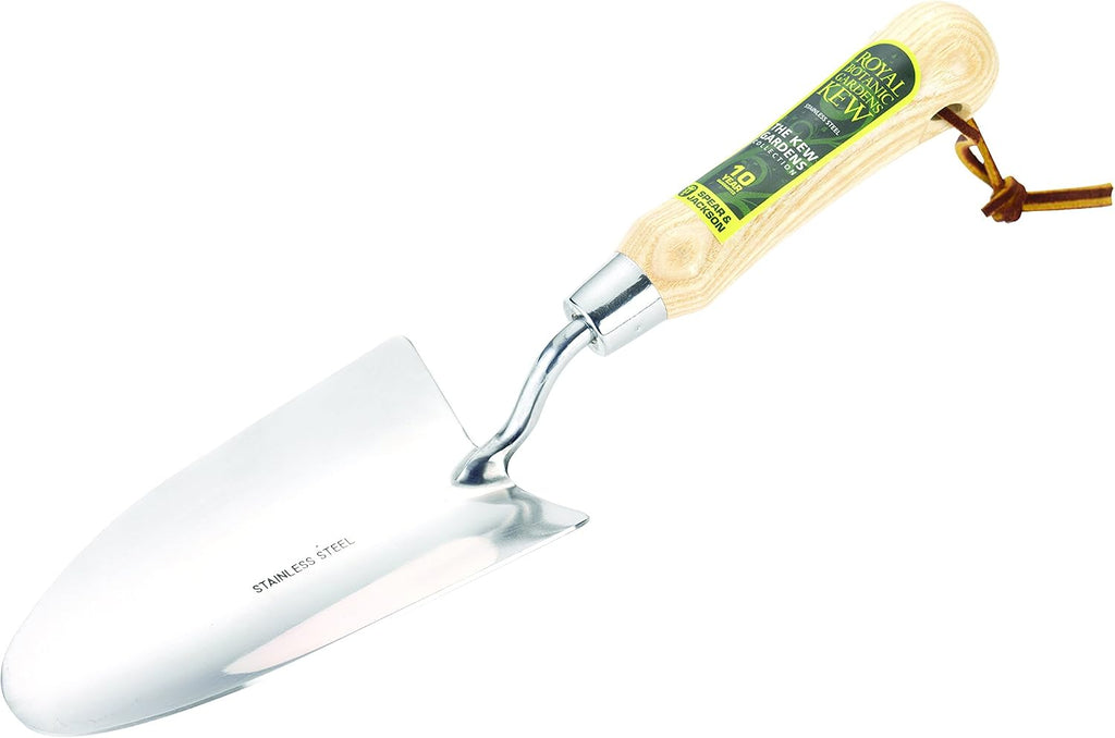 Spear & Jackson 3056KEW Kew Gardens Neverbend Stainless 3 Piece Hand Tool Gift Set – Planting Trowel, Transplant Trowel & Weed Fork – Mirror-Polished Stainless Steel Heads