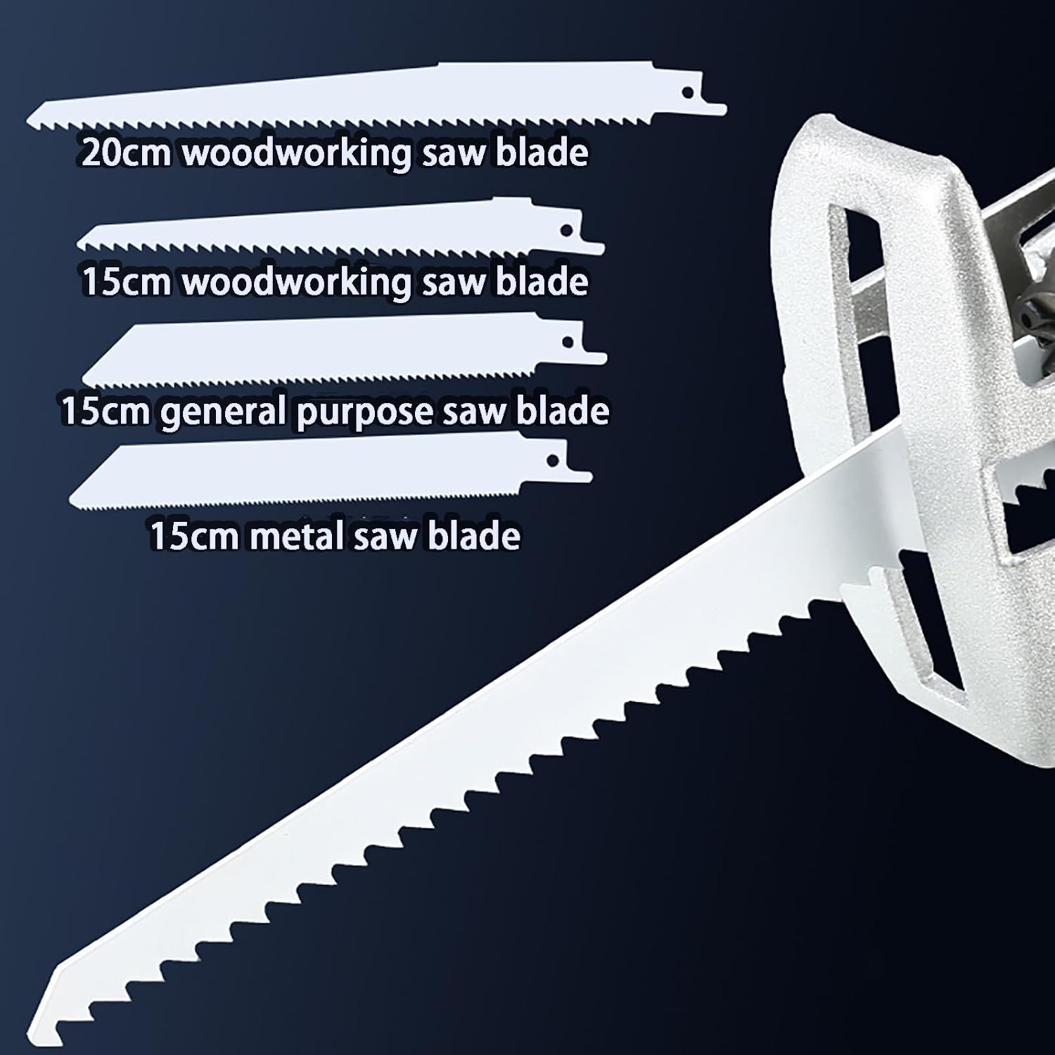 Cordless Reciprocating Saws - Compact Saw W Battery&Charger, Variable Speed, 4 Saw Blades, Tool-Free Blade Change Ideal For Metal,Wood Cutting Pruning (One battery)