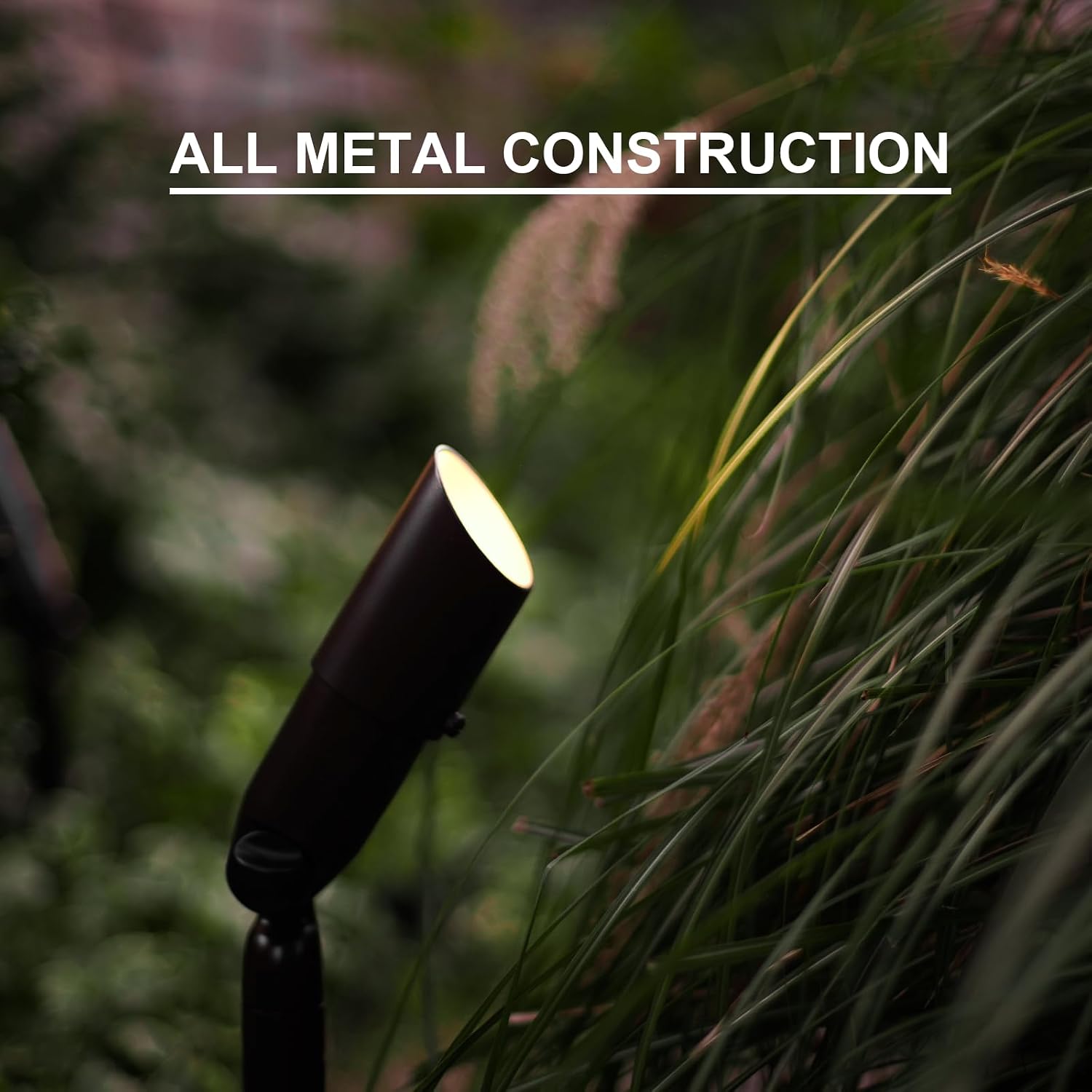 GOODSMANN Landscape Lighting Low Voltage Spotlight 20 Watts Halogen Landscape Lights with Metal Stake and Connector 176 Lumens 3000K for Outdoor Lighting Pathway Lawn Garden (8 Pack) 9920-9603-08