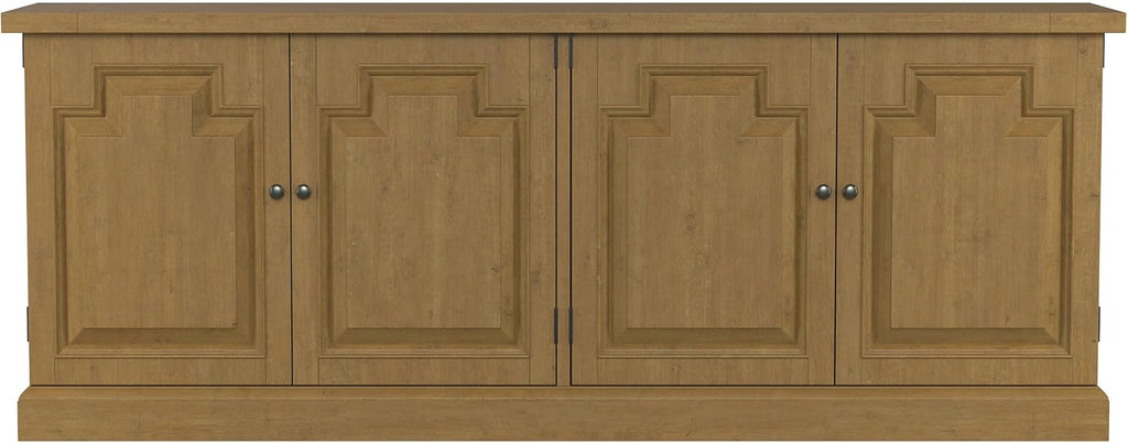 Coaster Home Furnishings - Florence - 4-Doors Solid Wood Buffet Storage Cabinet - Sideboard with Drawers - Dining Room & Kitchen Storage - Rustic Honey - 180205