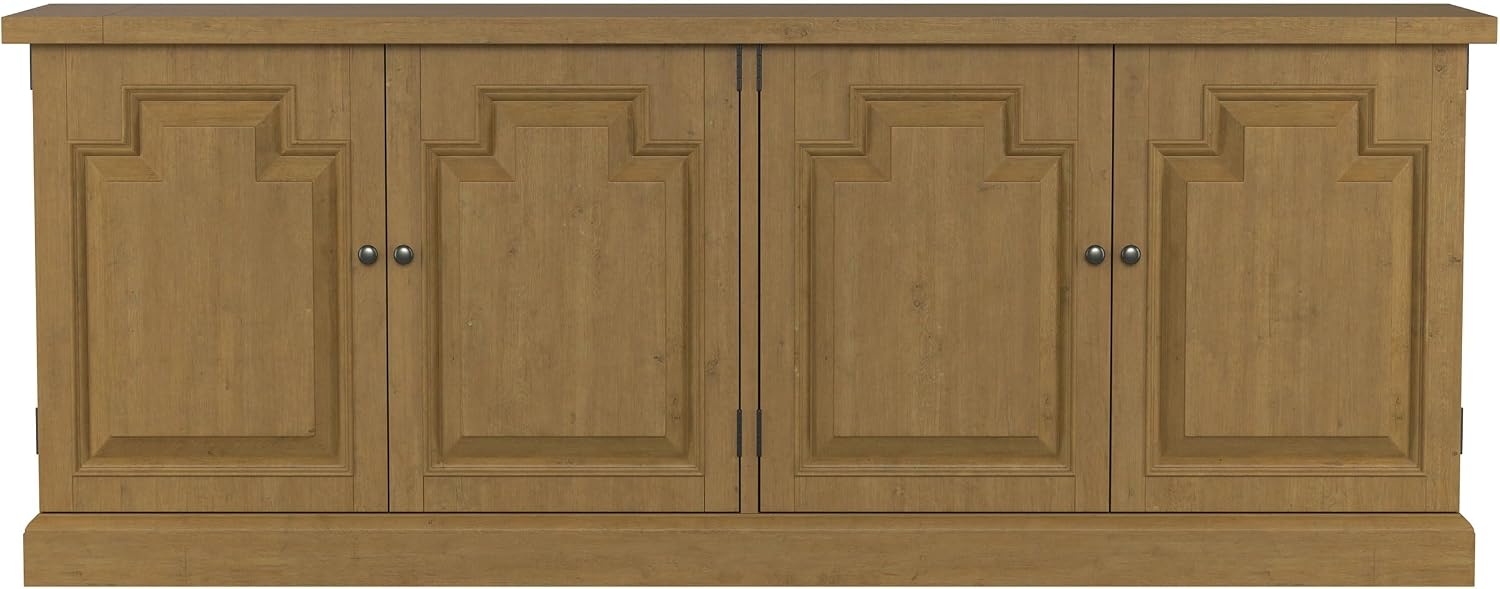 Coaster Home Furnishings - Florence - 4-Doors Solid Wood Buffet Storage Cabinet - Sideboard with Drawers - Dining Room & Kitchen Storage - Rustic Honey - 180205
