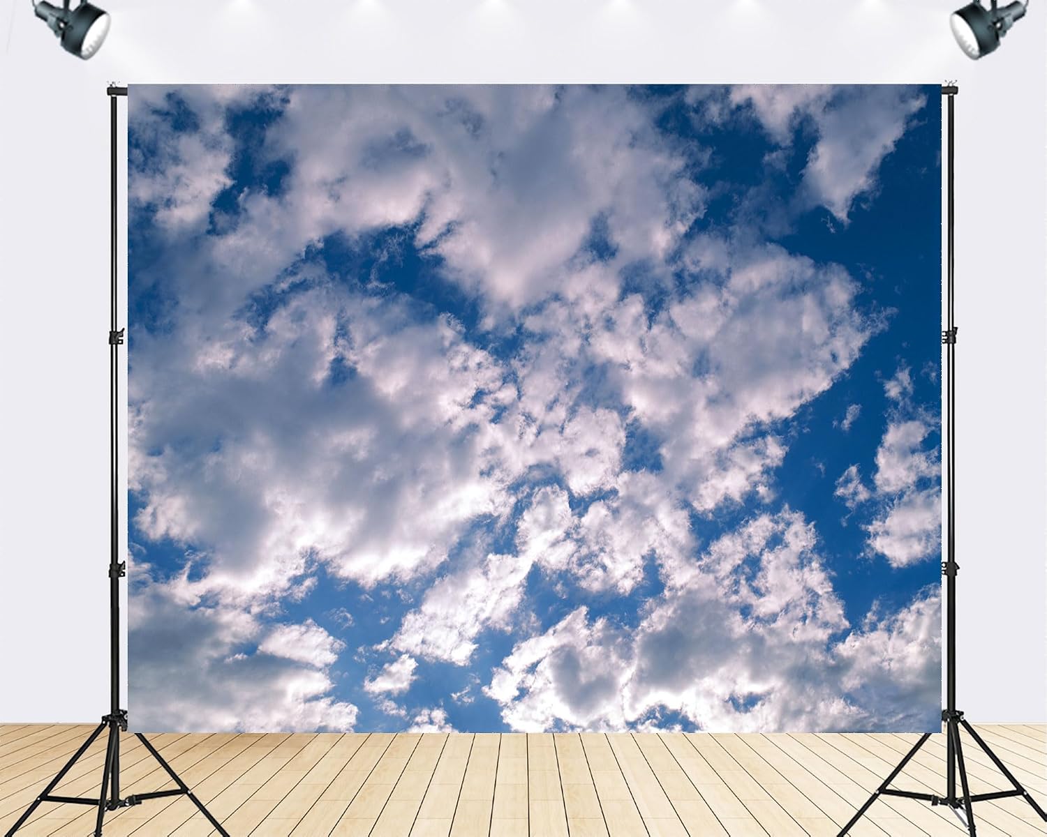 Trykid 20x10ft Blue Sky White Clouds Backdrop Clear Sky Clouds Natural Scenery Photography Background Newborn Wedding Birthday Party Decoration Photo Prop Fabric