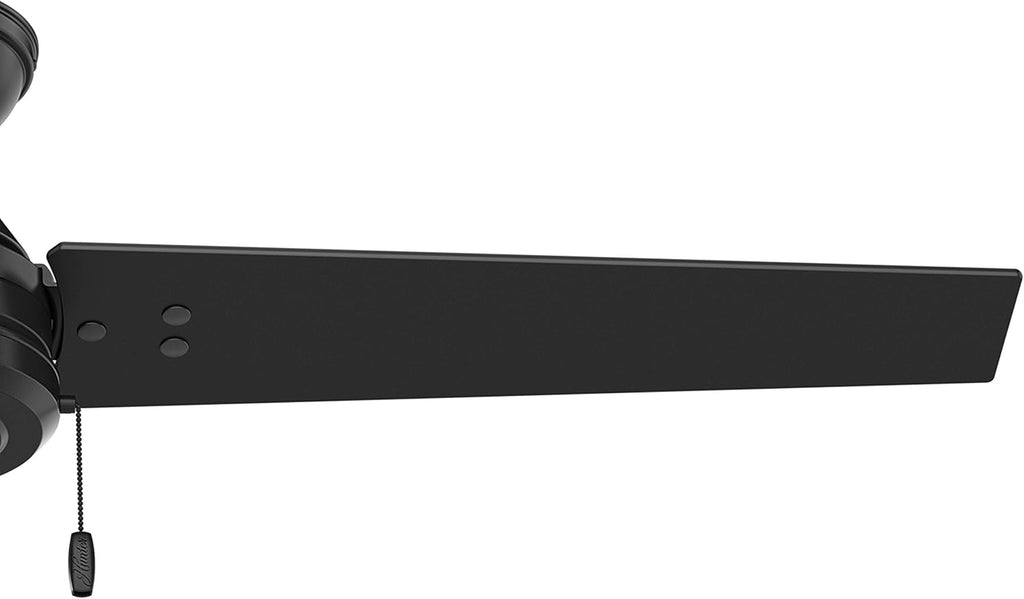 Hunter 52 in. Outdoor Industrial Ceiling fan in Matte Black, 3-Blade (Renewed)