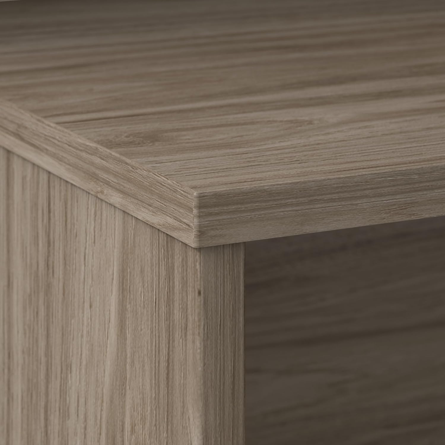 Bush Business Furniture Studio C 72W Computer Desk with Wire Management and Modesty Panel in Modern Hickory, Professional Table for Home Office and Corporate Office