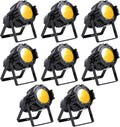 HOLDLAMP Spotlight COB 80W Stage Light Par Lights Party Warm & Cold White Professional DMX Spotlights Portable Metal Housing Strobe Light Bright for Church, Concert, Theater, Photostudio - 8Packs