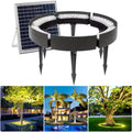 Outdoor Landscape Spotlights Solar Garden Lights, Low Voltage Landscape Tree Ring Lights, Landscape Spotlights, for Palm Tree (Warm White Light Pack of 6)
