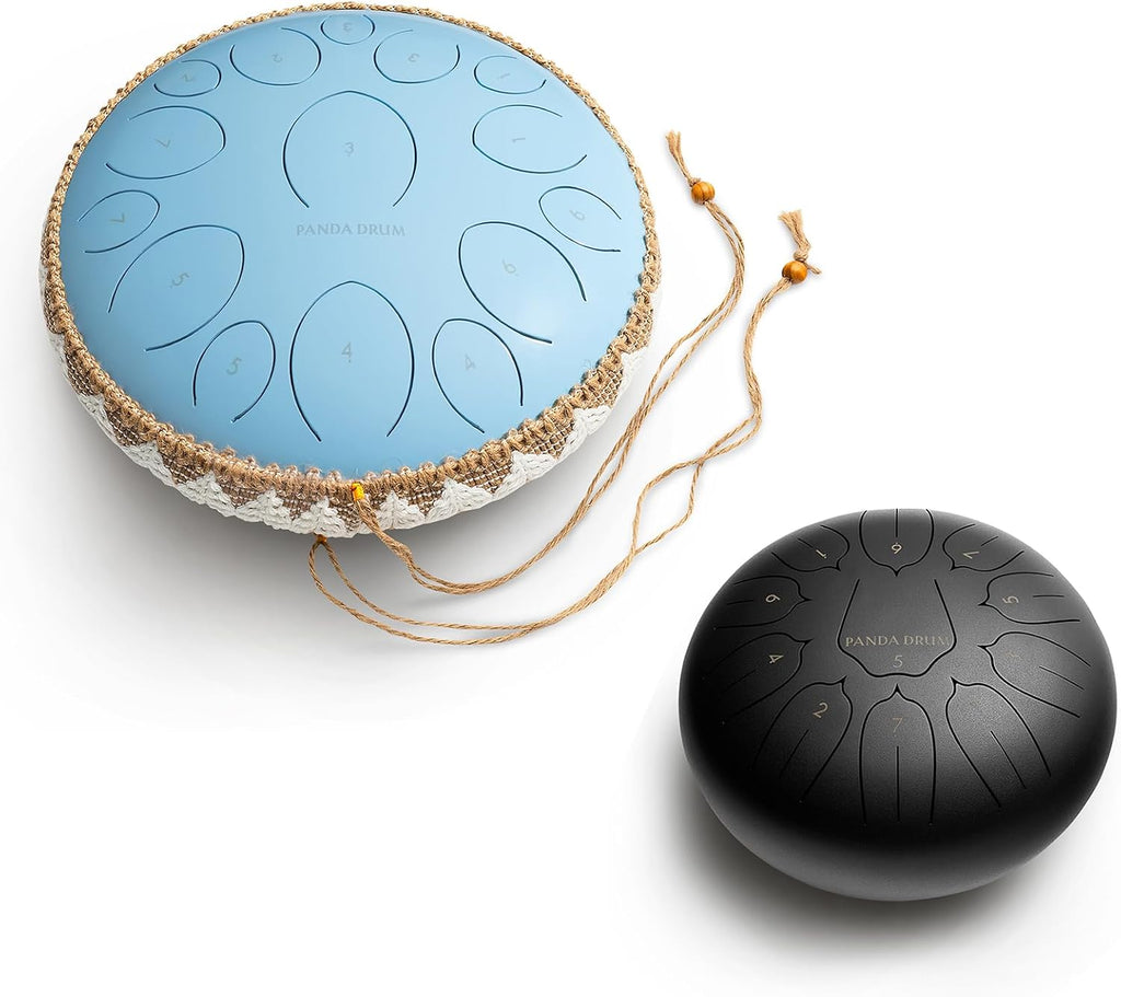 Panda Drum Pro (Blue) + Plus (Black) | 432 Hz Steel Tongue Drums