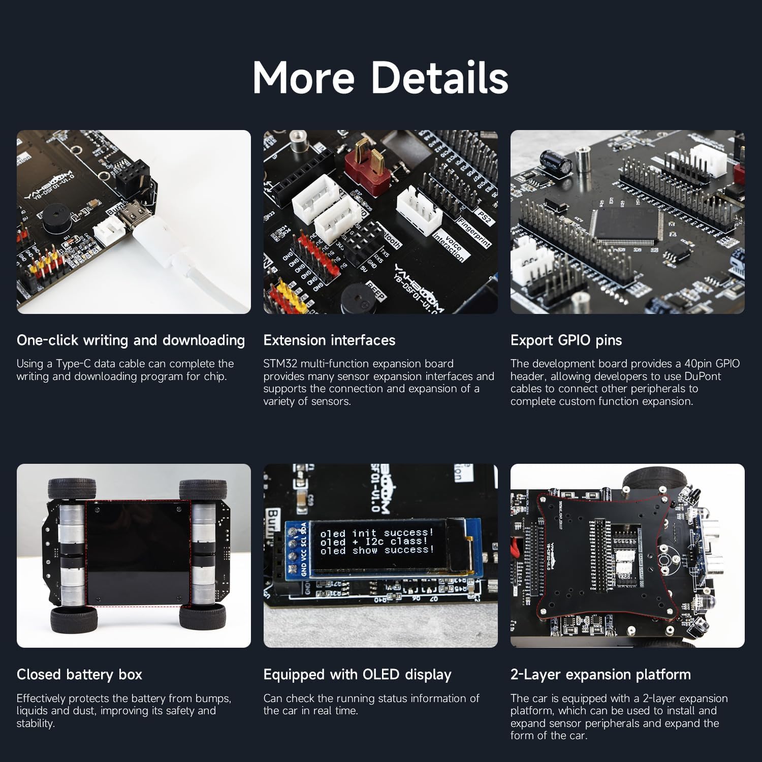 Yahboom STM32 Smart Car Development 2-in-1 Supports AI Voice Interaction, AI Visual Recognition MicroPython DIY Programming Electronic Project (K230 Visual Kit)