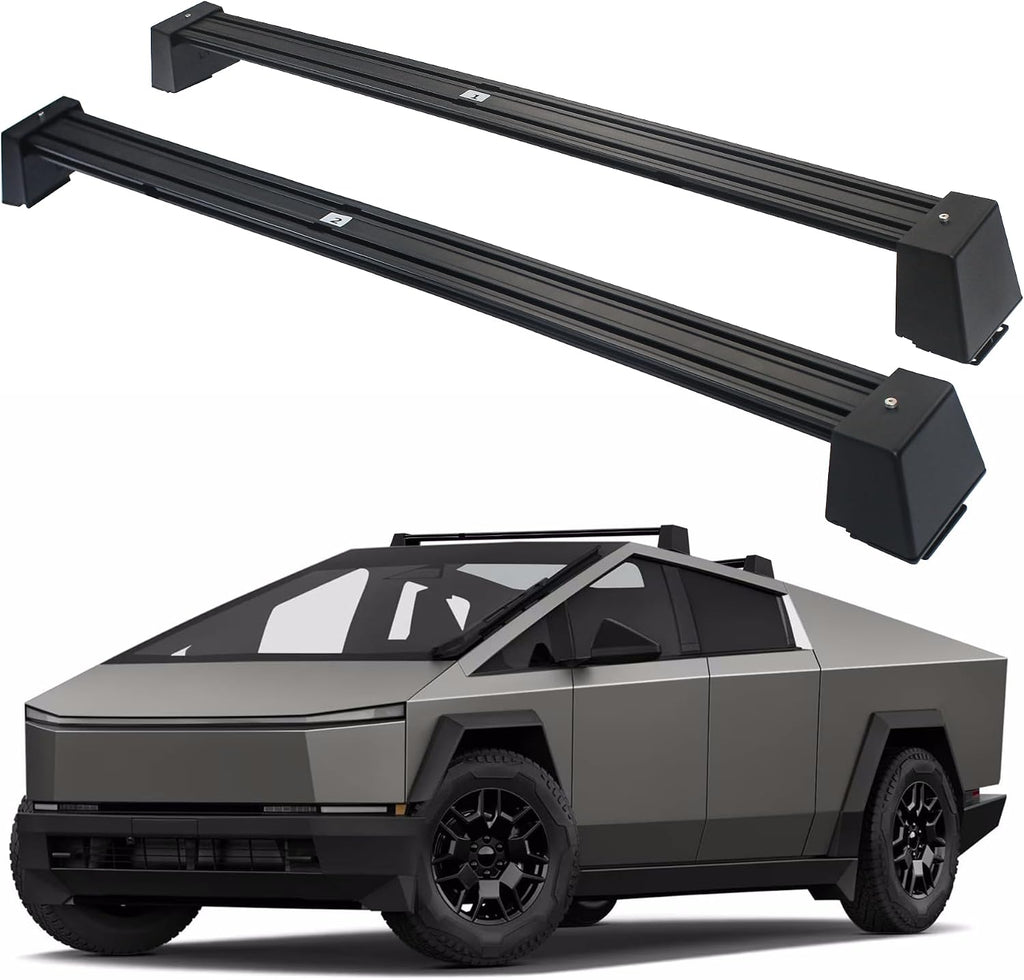 Super Heavy-Duty Roof Rack Crossbars Upgration for Tesla Cybertruck Specific fit Factory Mouting Points Aluminum Body Loading Weight at 550lbs MAX (Sold as 2pcs)