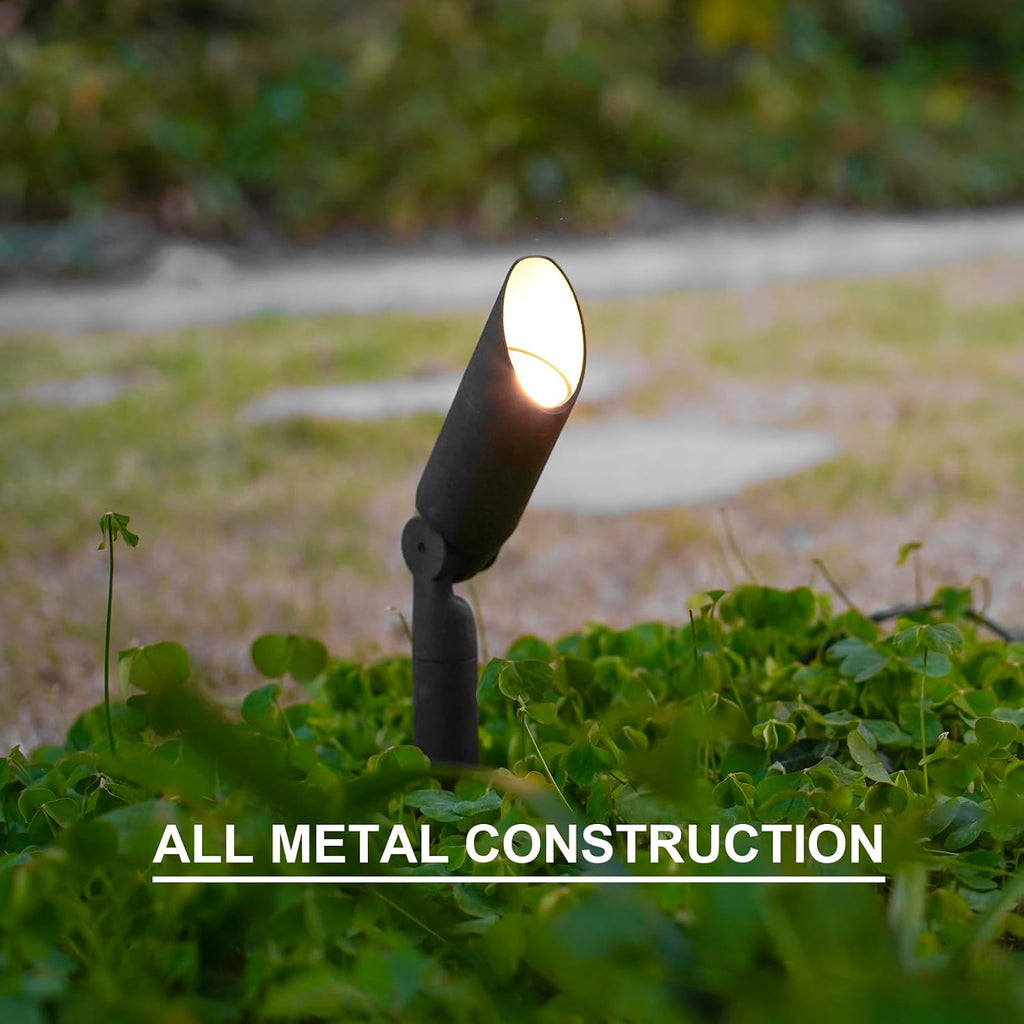 GOODSMANN Landscape Lighting 12V AC Spotlights 8PK 3W LED Landscape Lights 100 Lumens Spot Light MR11 Replaceable Bulb 2900K Tree Lights Garden Up Light Hardwired Lighting Cable Connectors
