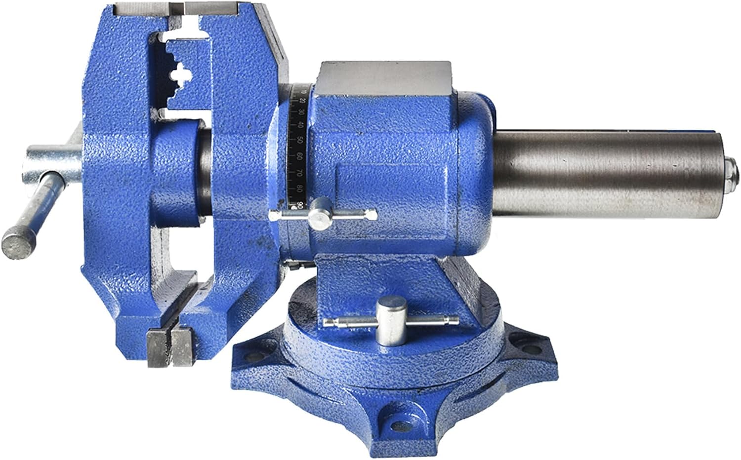 waltyotur Multi-purpose 6 Inch Vise Bench Vise Heavy Duty Multi-Jaw Vise 360-Degree Rotation Clamp on Vise with Swivel Base and Head for Clamping Fixing Equipment Home or Industrial Use