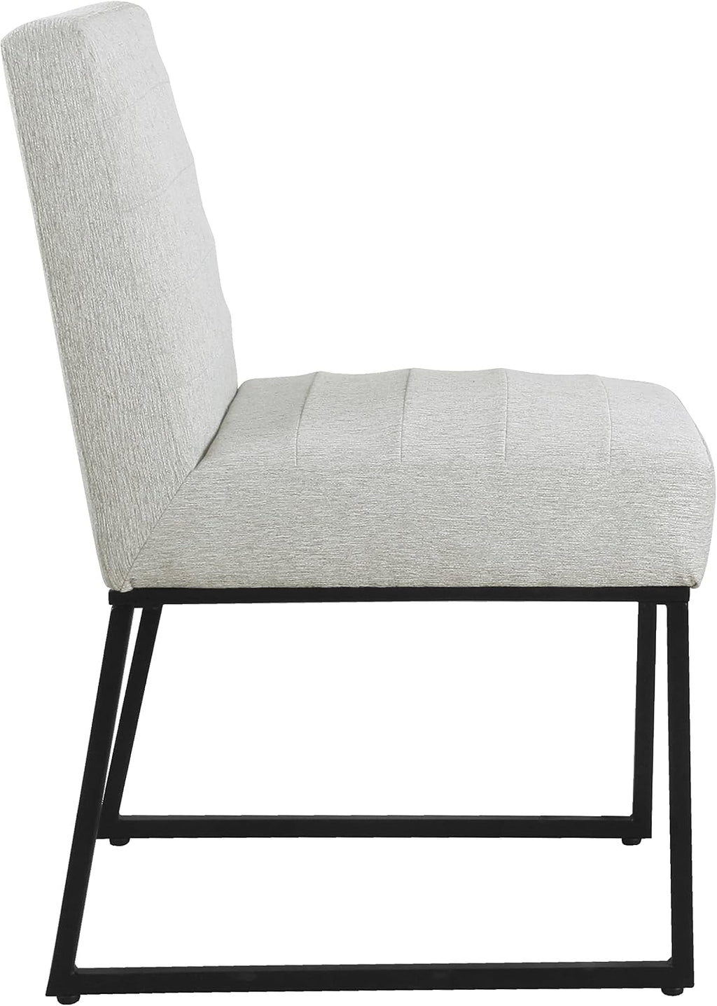 HomePop Channeled Metal Dining Chair - Sustainable Gray Woven (Single Pack)