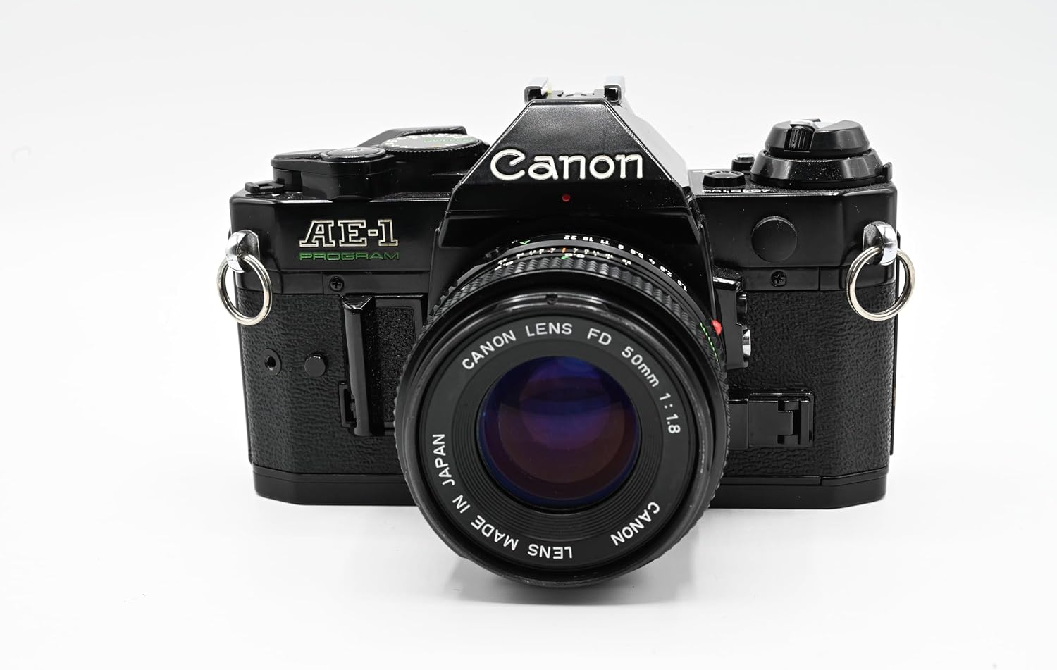 Canon AE-1 Program 35mm SLR Camera with 50mm 1:1.8 Lens (Black) (Renewed)