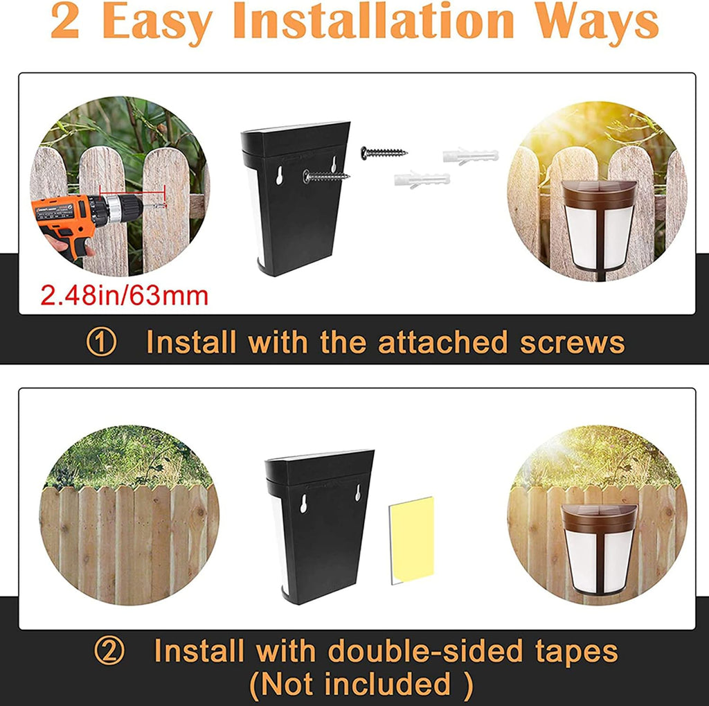 Outdoor Decorative Wall Lamp, RGB 7 Color Glow Solar Lighting Solar Powered IP65 Waterproof Light,Wall Mount Solar Light,for Porch Yard