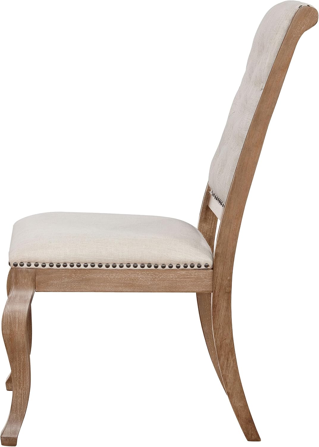 Coaster Home Furnishings - Brockway - Set of 2 Upholstered Dining Chair with Button Tufted, Nailhead Trim and Diamond Motif - Dining Room & Kitchen - Barley Brown - 110292