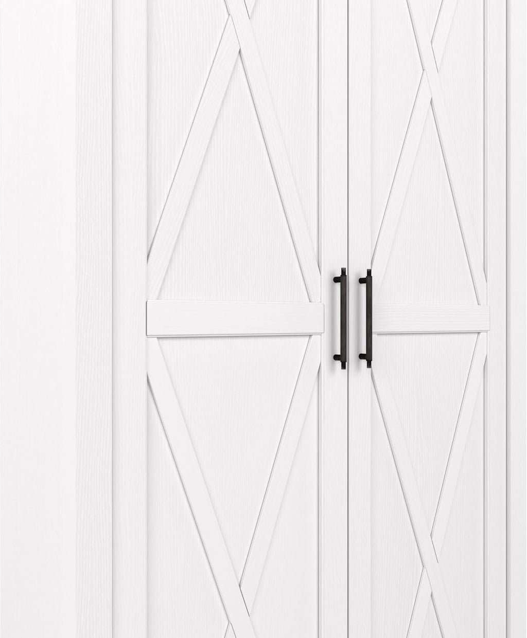 Bush Home Key West Tall Storage Cabinet with Doors in Pure White Oak