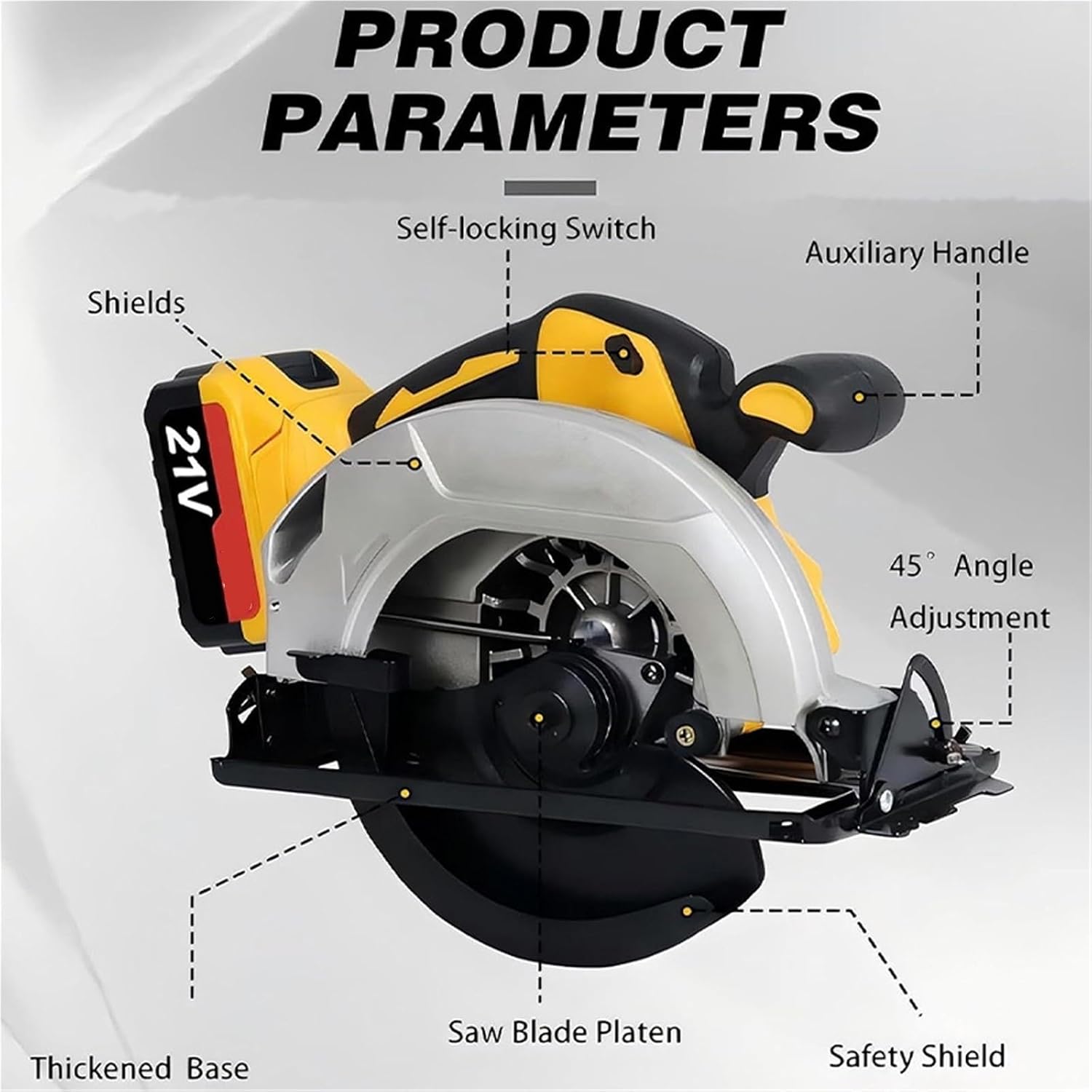 Reciprocating Saw, Cordless Circular Saw For Battery, 7 Inch Brushless Power Saws, Lightw