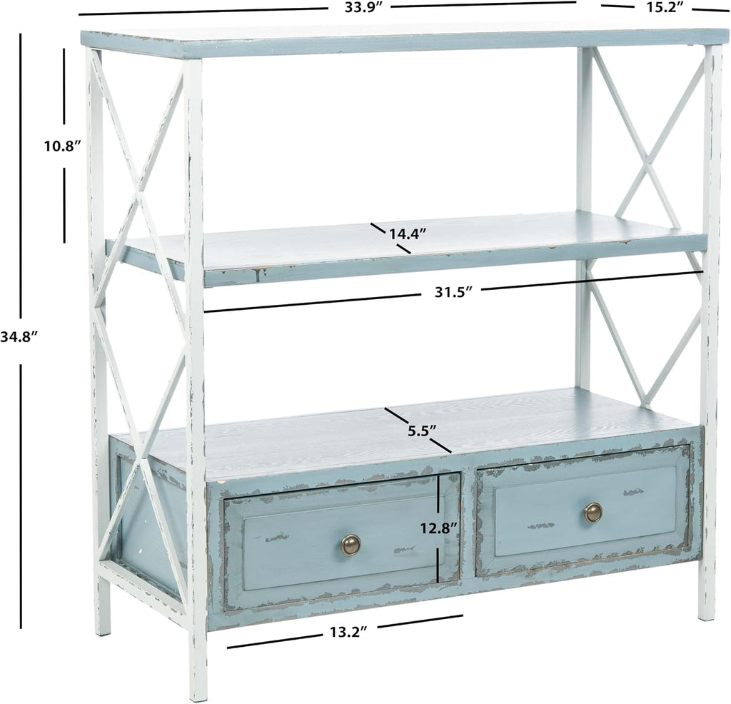 Safavieh American Homes Collection Chandra Pale Blue and White Smoke Console Table