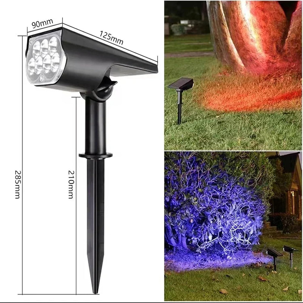 1Pcs Solar Powered 7LED Lamp Adjustable Solar Spotlight In-Ground IP65 Waterproof Landscape Wall Light Outdoor Lighting(Multicolor-1)