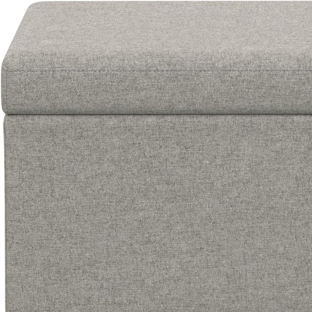 SIMPLIHOME Avalon Extra Large Storage Ottoman Bench - 54 inch Wide Upholstered Linen Look Fabric Rectangular Lift-Top Ottoman in Cloud Grey, Contemporary Bench for Living Room with Hidden Storage