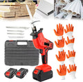 Portable Bone Saws Cutting Machine Electric Reciprocating Saw With 2 Batteries/21v 3.0ah/6.0ah,Butcher Saw Electric Cordless Chainsaw Cutting Tool With 4 Saw Blades(With Light),3AH