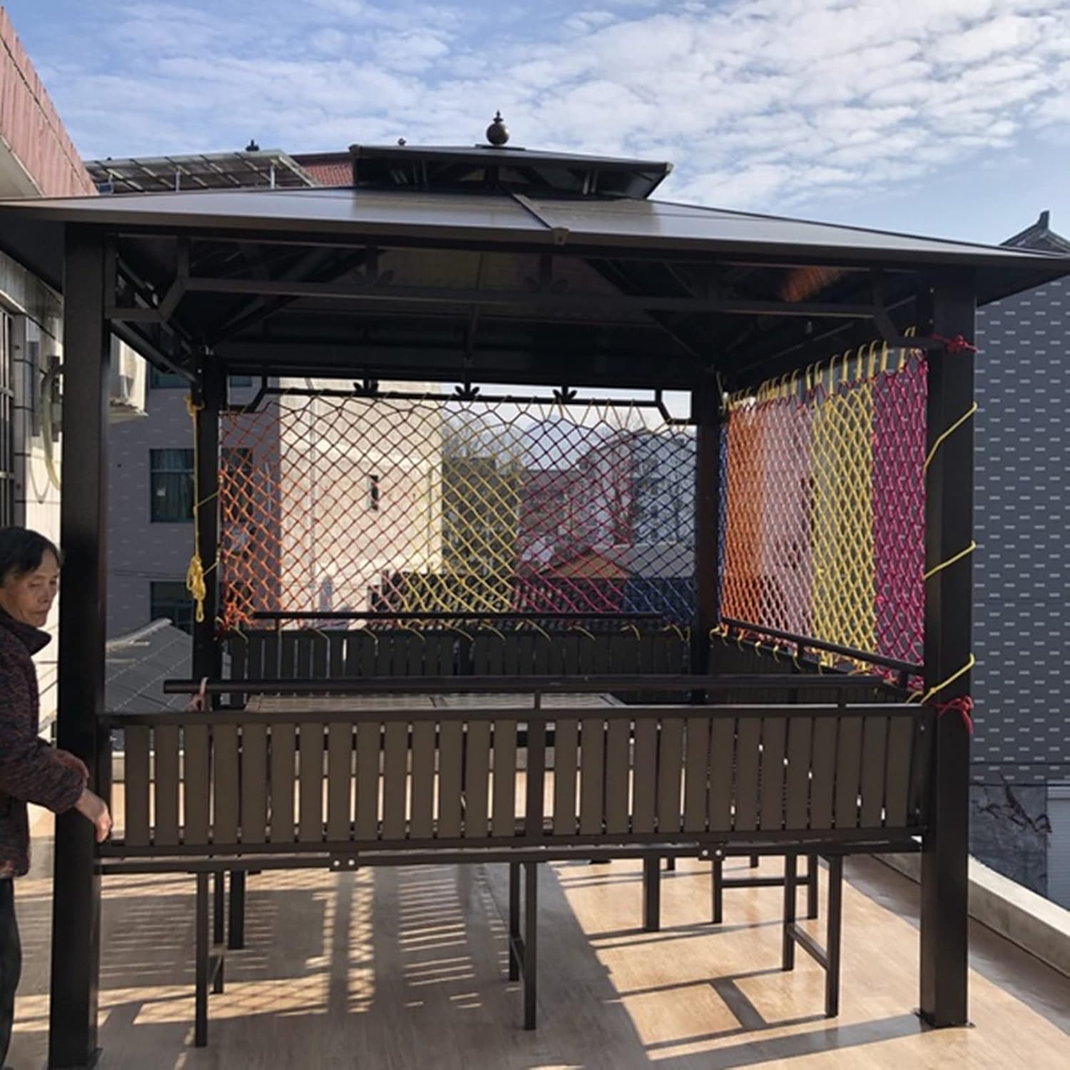 Climbing Net for Outdoor, Children Nylon Protective Net for Indoor Playground Swingset Garden, Balcony and Stairway Safety Net for Kids and Toy, 62 Sizes (Size : 4x10m(13.12'x32.81'))