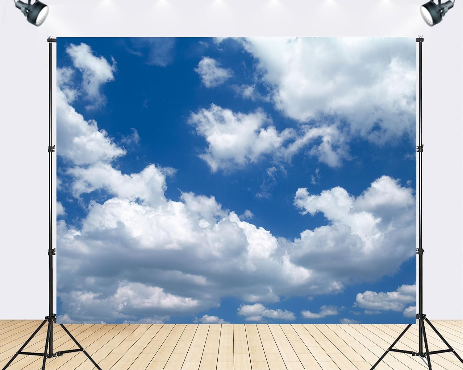Trykid 20x10ft Blue Sky White Clouds Backdrop Clear Sky Clouds Natural Scenery Photography Background Newborn Baby Baptism Wedding Birthday Party Decoration Studio Prop Fabric