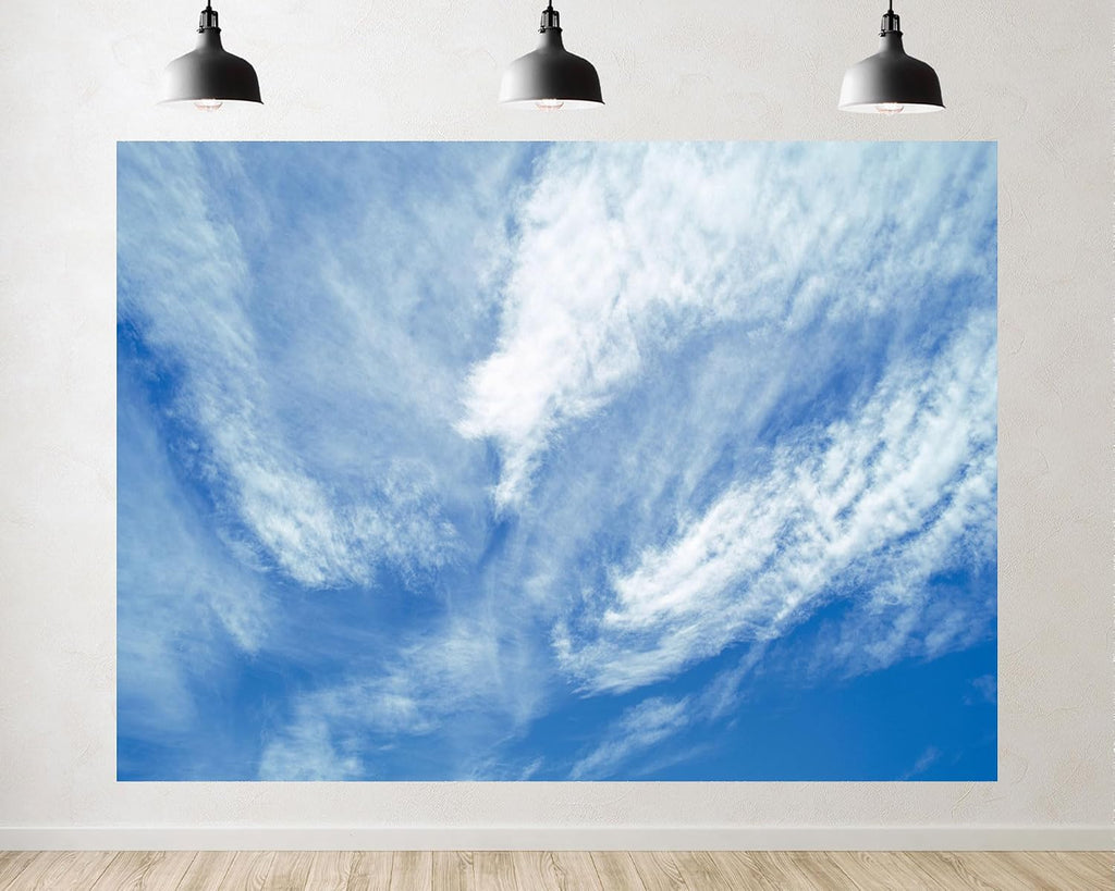 Trykid 20x10ft Blue Sky White Clouds Backdrop Clear Sky Clouds Serene Natural Scenery Photography Background Newborn Wedding Birthday Party Decoration Studio Prop Fabric