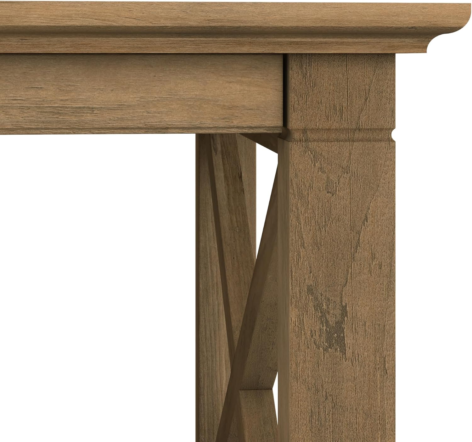 Bush Home Key West Tall TV Stand for 65 Inch TV in Reclaimed Pine, Farmhouse Entertainment Center with Storage