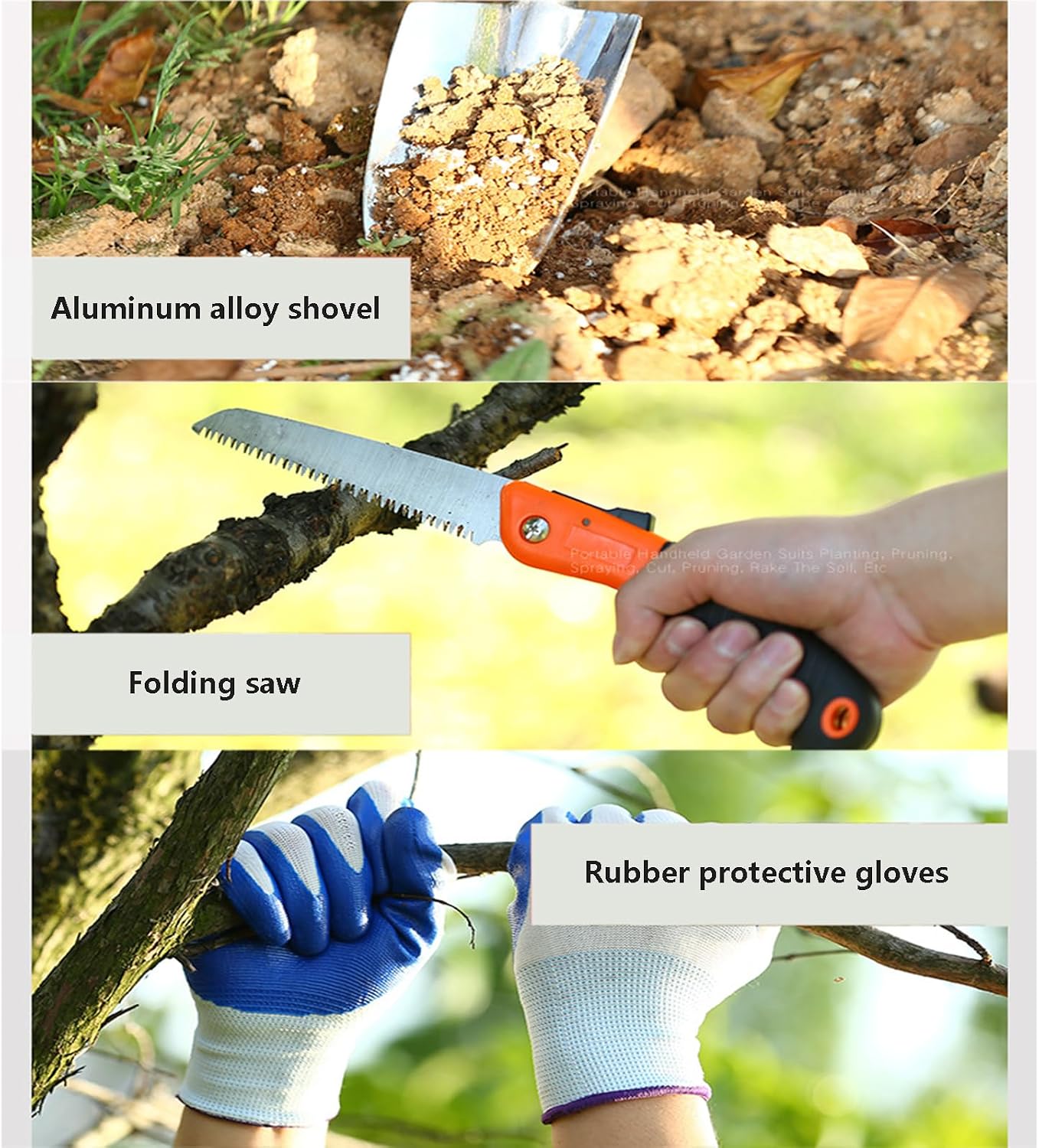 10PCS Gardening Tools Set Gardening Tool Set Heavy Duty Gifts for Women Men Include Durable Alloy Trowel Set Large Garden Tote Bag Garden Gloves and Hand Pruner